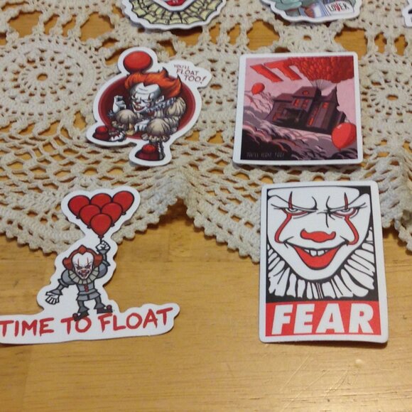 Scary it Clowns / Horror stickers bundle, Halloween give aways or decor - Picture 5 of 5